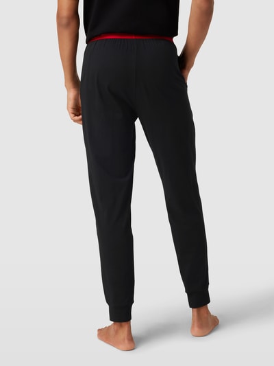 HUGO Sweatpants met elastische band met logo, model 'Linked' Zwart - 5