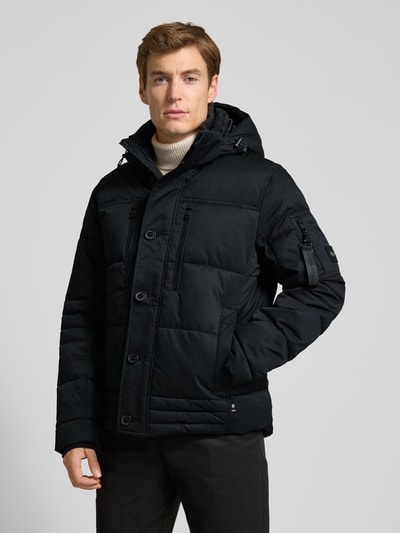 Tom Tailor Regular fit gewatteerd jack met ritszakken Zwart - 4
