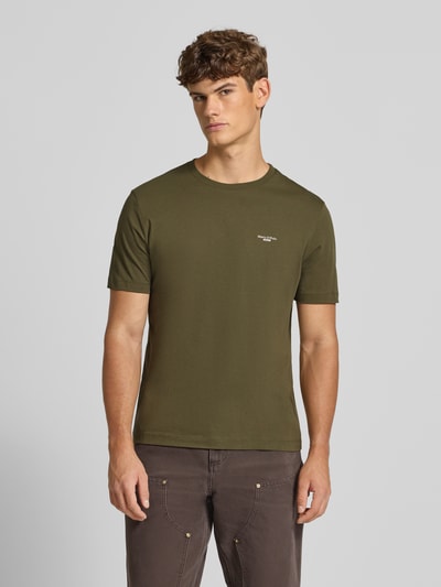Marc O'Polo Denim Regular Fit T-Shirt aus reiner Baumwolle Oliv 4