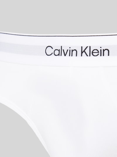 Calvin Klein Underwear Slipy z elastycznym pasem z logo w zestawie 3 szt. Biały 2