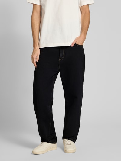 Carhartt Work In Progress Straight Leg Jeans im 5-Pocket-Design Modell 'AARON' Black 4