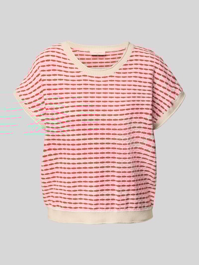 FREE/QUENT Bluzka z dzianiny z okrągłym dekoltem model ‘DODO’ Jasnoczerwony 2