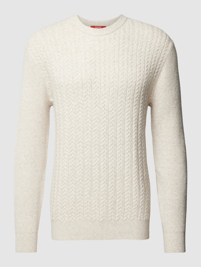 Esprit Collection Gebreide pullover met ribboorden Offwhite - 2