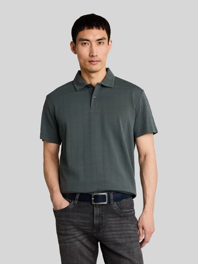 Tom Tailor Regular Fit Poloshirt aus reiner Baumwolle Modell 'structured polo' Oliv 4