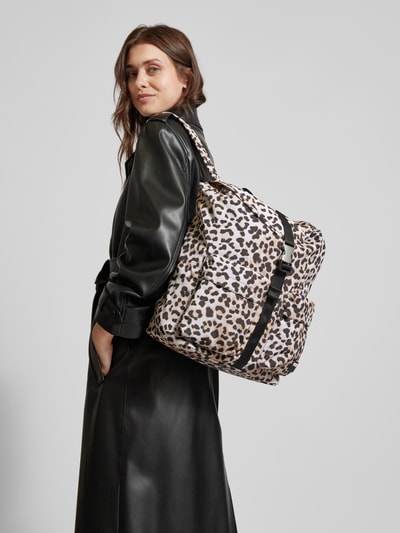 WOUF Rucksack mit Animal-Print Modell 'Kim' Hellbraun 1