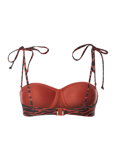 Shiwi Bikini-Oberteil in Bandeau-Form mit Bügeln Mittelbraun 3