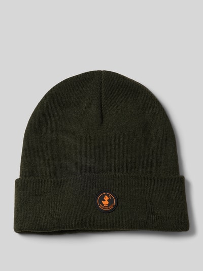 SAVE THE DUCK Beanie met labelpatch, model 'LOU' Groen - 1