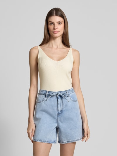 Moves Trägertop mit V-Ausschnitt Modell 'Madeline' Offwhite 4