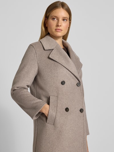 s.Oliver RED LABEL Relaxed Fit Mantel mit Woll-Anteil Taupe Melange 3