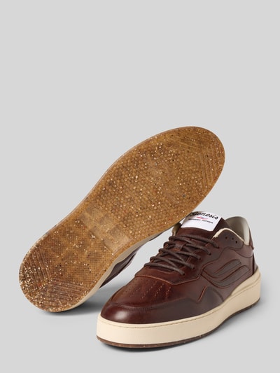 Genesis Sneakers van echt leer, model 'Porto' Donkerbruin - 4