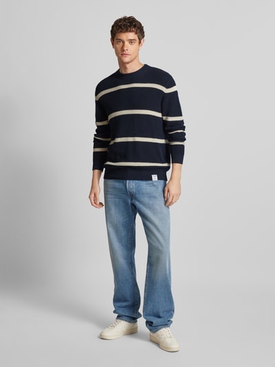 Pepe Jeans Strickpullover mit Rundhalsausschnitt Modell 'Cairo' Marine 1