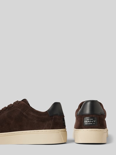 Gant Sneakers van leer met labeldetail, model 'Mc Julien' Donkerbruin - 2