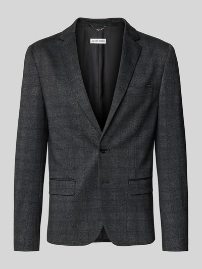 Antony Morato 2-knoops colbert met reverskraag, model 'ASHE' Zwart - 2