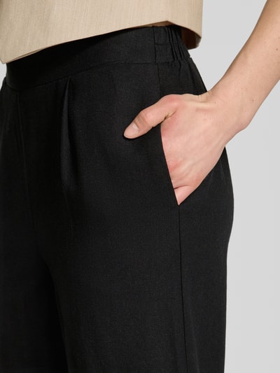 Vero Moda Kuloty o luźnym kroju z mieszanki wiskozy i lnu model ‘MYMILO’ Czarny 3