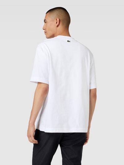 Lacoste T-Shirt mit Logo-Stitching Weiss 5