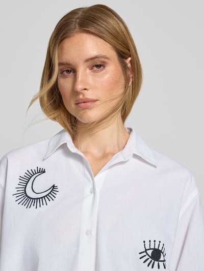 Jake*s Casual Sukienka midi z listwą guzikową Biały 3