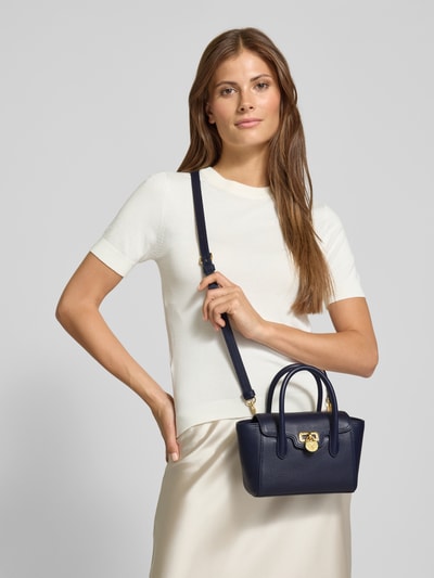 Lauren Ralph Lauren Handtasche aus Rindsleder mit Tragehenkeln Marine 1