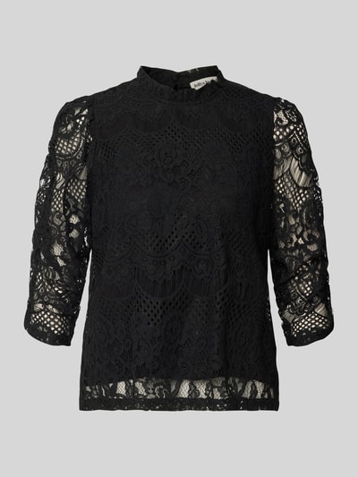 LOLLYS LAUNDRY Bluzka o kroju regular fit z rękawem o dł. 3/4 model ‘Lilou’ Czarny 2