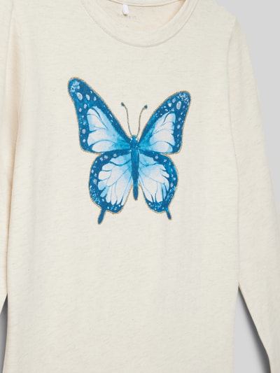 Name It Longsleeve mit Label-Print Modell 'DEMMI' Offwhite 2