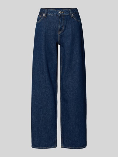 Produktfoto, ciemnoniebieskie jeansy o kroju loose fit z bawełnianego denimu, model 'Loose Fit Jeans aus reiner Baumwolle Modell 'LENI' 'GAMALA_B' von Hugo Blue, Damen Straight Fit Jeans