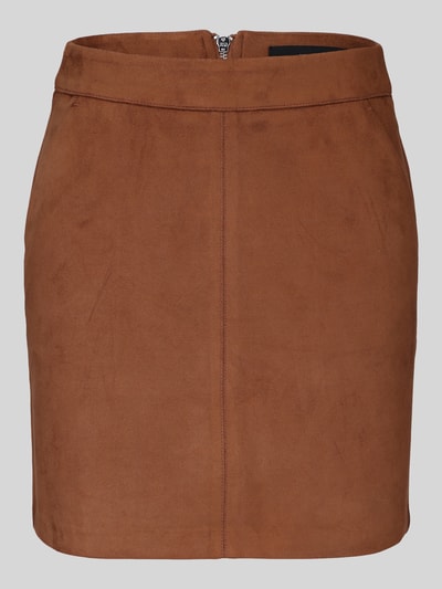 VERO MODA Uitlopende mini-rok van puur katoen model 'DONNADINA' Cognac - 2