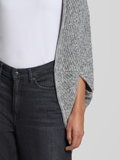 OPUS Poncho mit gerippten Abschlüssen Modell 'Amaryllis' Hellgrau 3