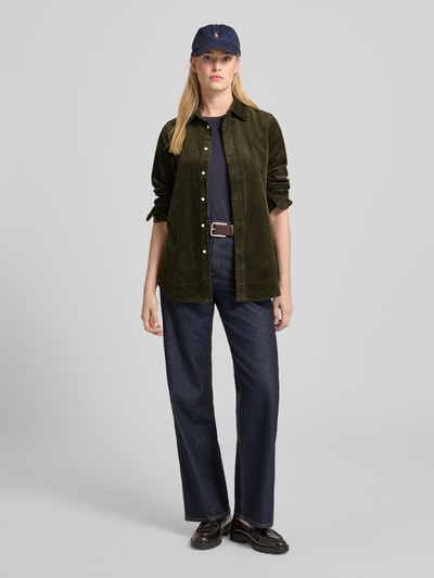 Polo Ralph Lauren Overhemdblouse met labelstitching Olijfgroen - 1