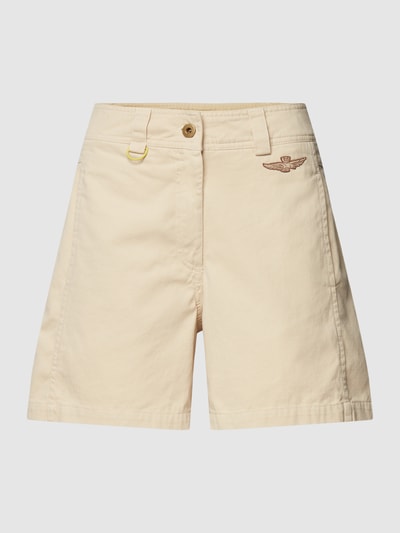 Aeronautica Militare Bermuda mit Label-Details Beige 2