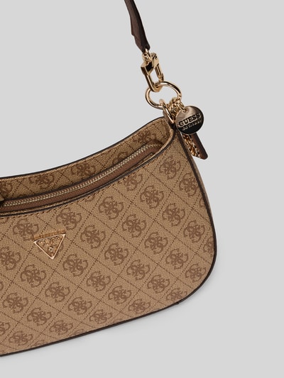 Guess Handtasche mit Label-Applikation Modell 'NOELLE' Hellbraun 3