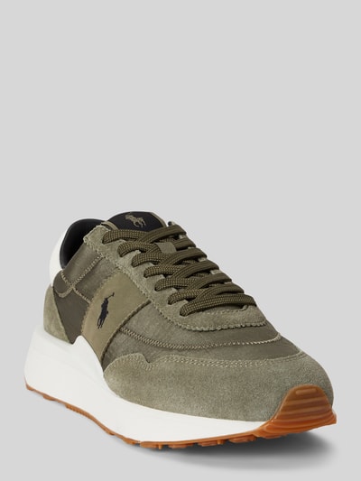 Polo Ralph Lauren Sneaker Low aus Rindsnappa mit Logo-Details Oliv 1