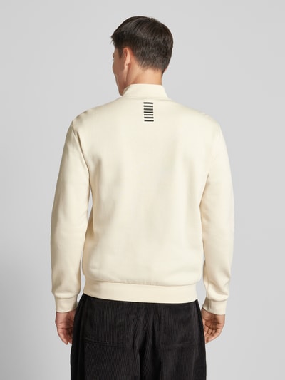 EA7 Emporio Armani Sweatjacke mit Label-Print Offwhite 5