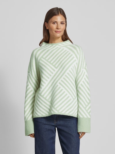 Someday Gebreide pullover met opstaande kraag en mohair, model 'Tonica' Mintgroen - 4