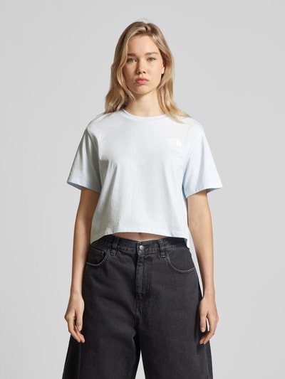 The North Face Cropped T-Shirt mit Label-Print Hellblau 4