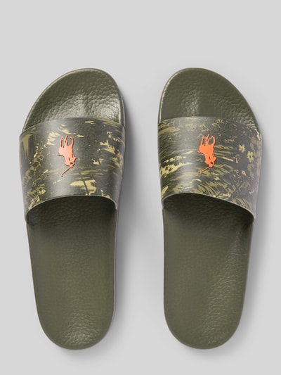 Polo Ralph Lauren Sandalette mit Logo Oliv 3