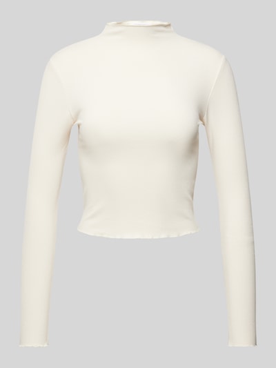 EDITED Longsleeve mit Stehkragen Modell 'Daniela' Offwhite 2