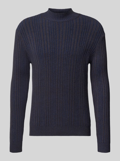 Cinque Gebreide pullover met ribboorden, model 'BRIAN' Donkerblauw - 2