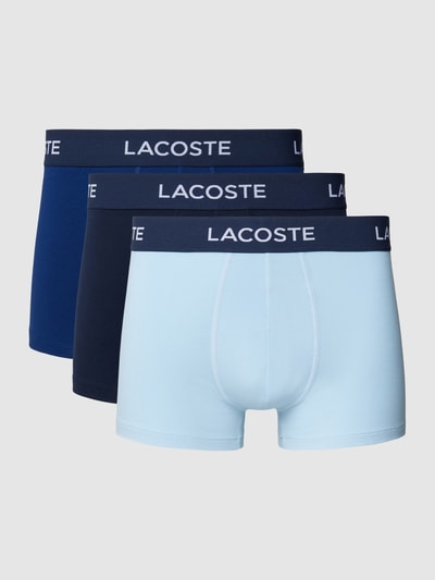 Lacoste Trunks mit elastischem Logo-Bund im 3er-Pack Marine 1