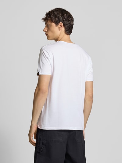 Alpha Industries T-Shirt mit Label-Print Weiss 5