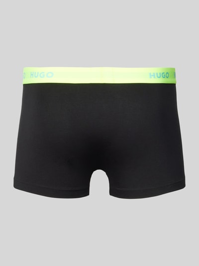 HUGO Boxershort met elastische band met logo in een set van 3 stuks Zwart - 3