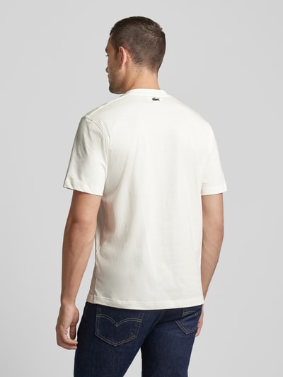 Lacoste T-shirt met labelprint Offwhite - 5