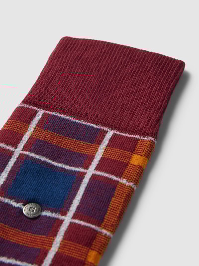 Burlington Sokken met labelstitching Bordeauxrood - 2