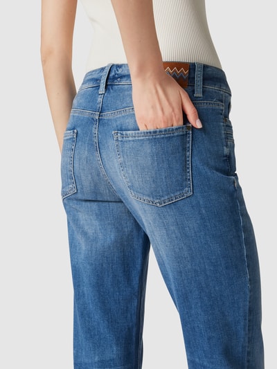 Cambio Straight fit jeans met applicaties op de zakken Blauw - 3