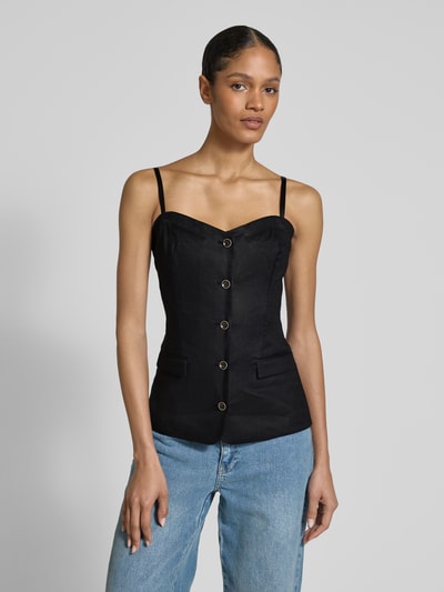 Guess Trägertop mit Knopfleiste Modell 'ISABEAU' BLACK 4