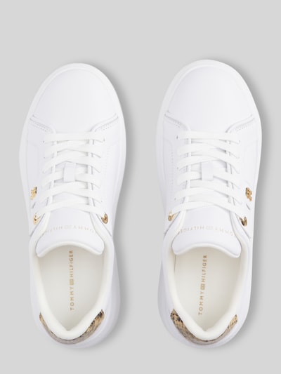 Tommy Hilfiger Sneaker aus echtem Leder mit Logo-Detail Weiss 4