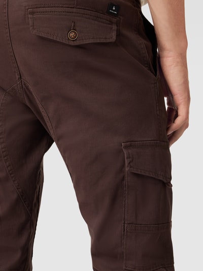 Jack & Jones Stoffen broek met cargozakken, model 'PAUL' Middenbruin - 3