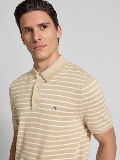Tommy Hilfiger Regular Fit Poloshirt mit Logo-Stitching Beige 3