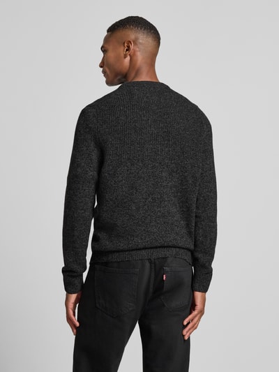 Brax Strickpullover mit gerippten Abschlüssen Modell 'RICK' Graphit 5