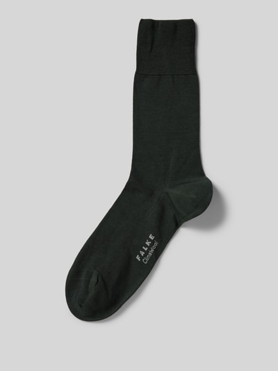 Falke Socken mit Label-Stitching Dunkelgruen 1