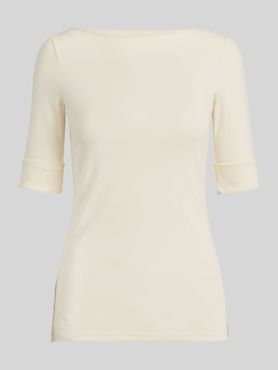 Lauren Ralph Lauren Slim Fit T-Shirt aus Baumwoll-Mix Modell 'JUDY' Ecru 3