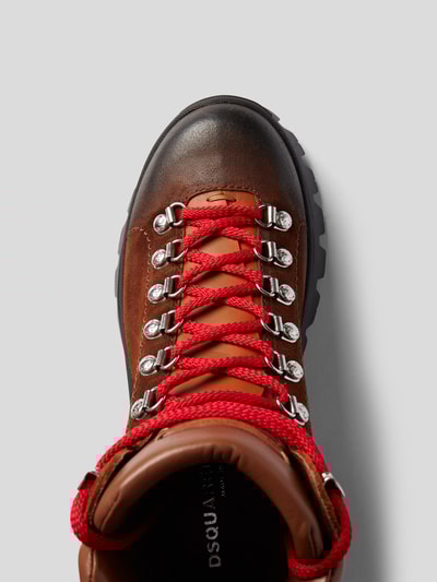 Dsquared2 Schnürboots mit Strasssteinen Cognac  6